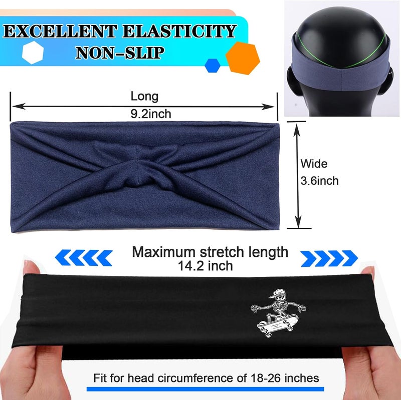 FACITE Headbands for Men Women 3pcs Sweat Bands Headbands Men Sweatbands Women - Image 5